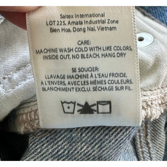 Edwin Denim Cai classic Straight High Waist Non stretch Ripped Jeans size 26 - Picture 8 of 16